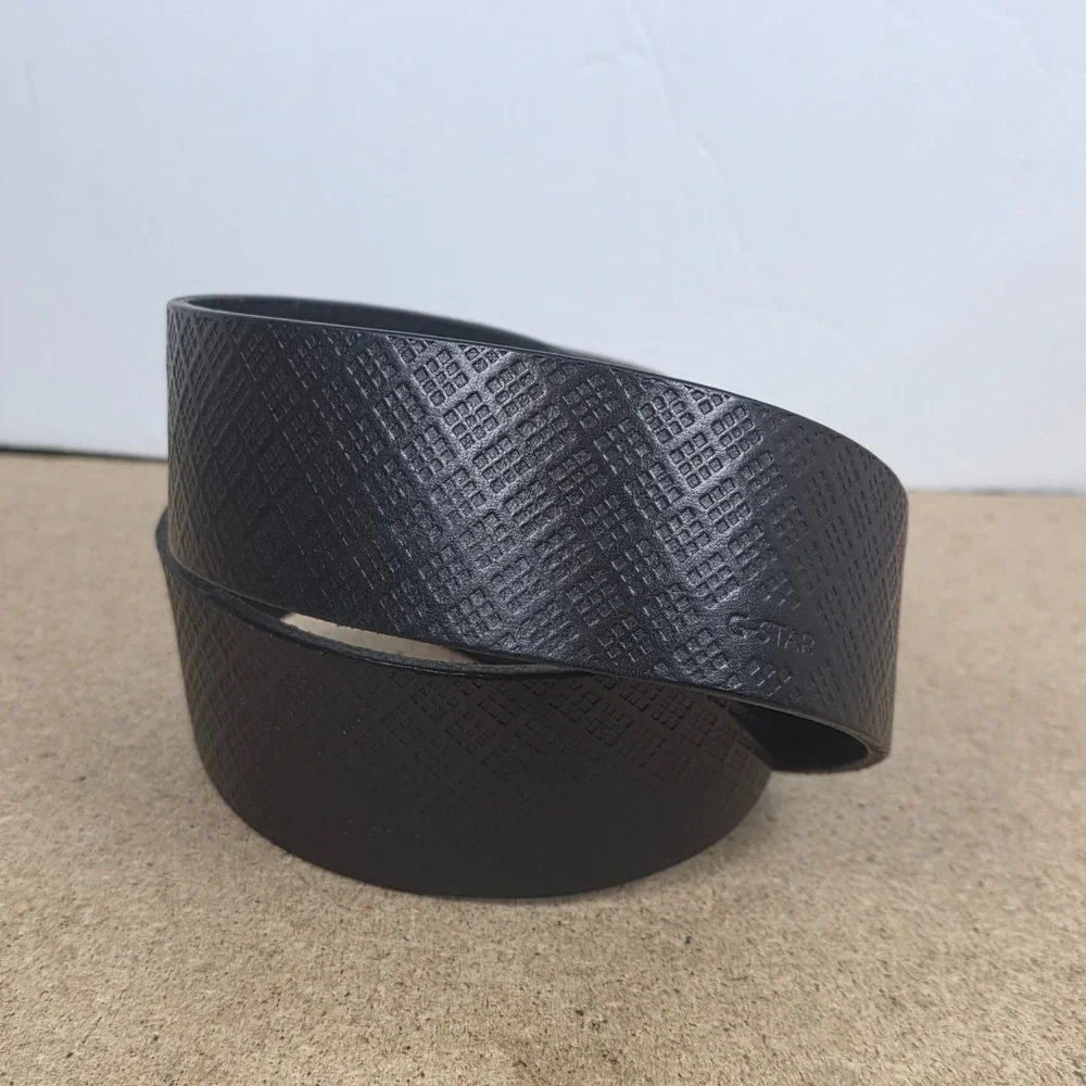 vintage G-Star Line Textured raw Leather Belt  logo‎ wide Y2K SIZE 38 black